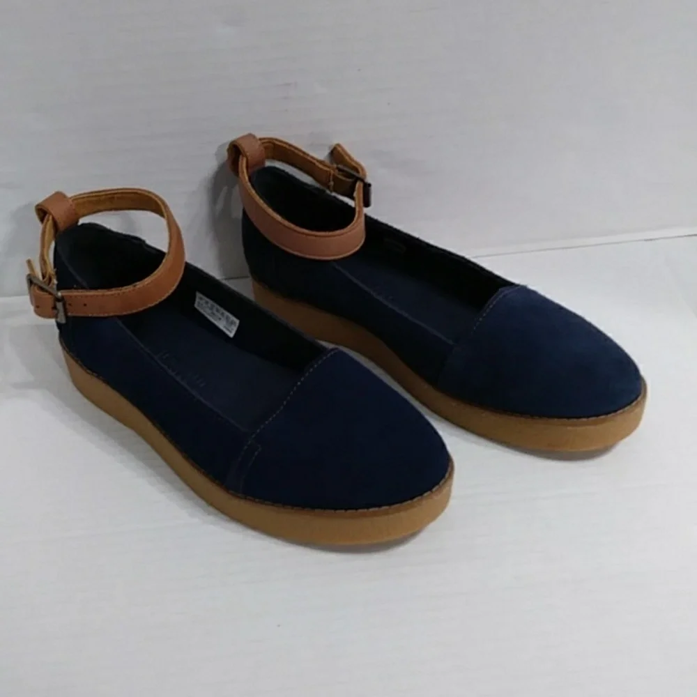 Timberland Paxton Hill Blue Suede Ankle Strap Sandals Size 8.5 *EUC* - Picture 2 of 11